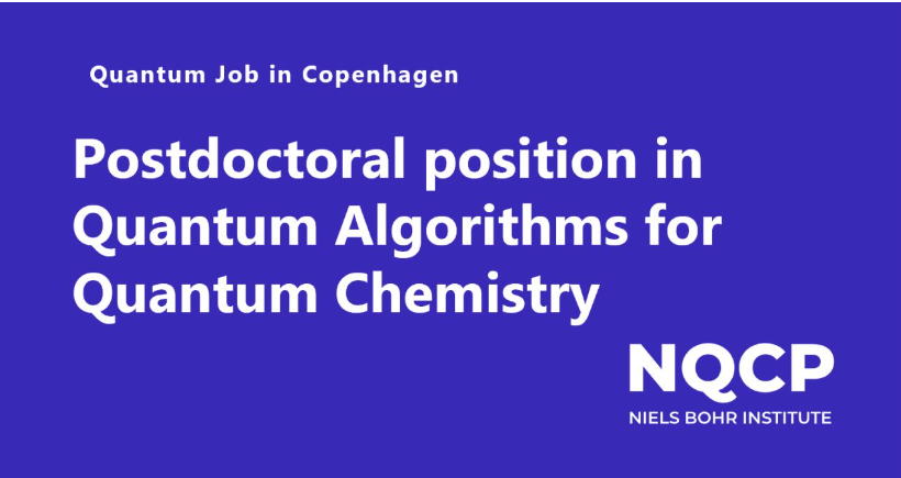 NNF Quantum Computing Programme (NQCP) is looking for a motivated postdoc to develop our activities in quantum algorithms